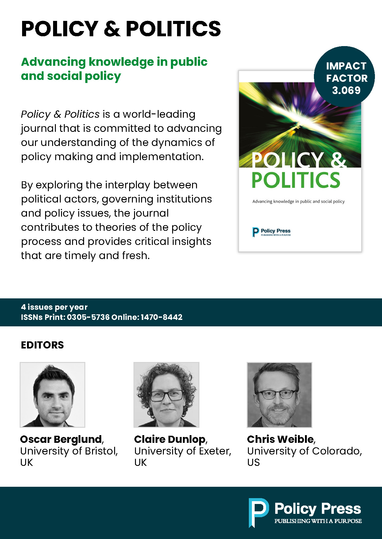 Policy & Politics postcard thumbnail