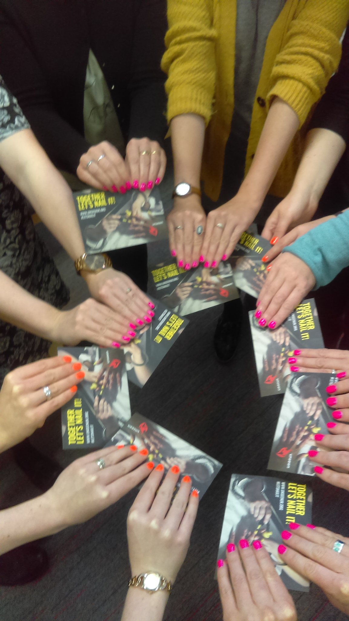 Neon nails to support Unseen UK's #letsnailit campaign